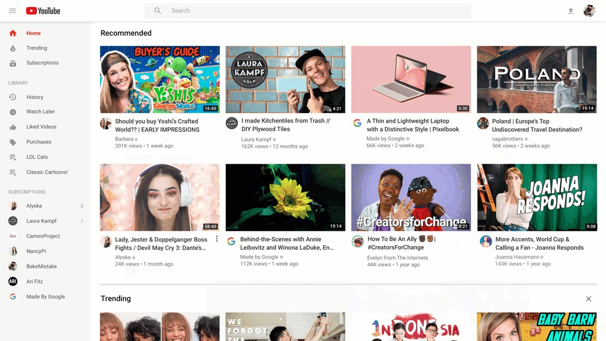 YouTube debuts new design on home page; see what changes | Social networks