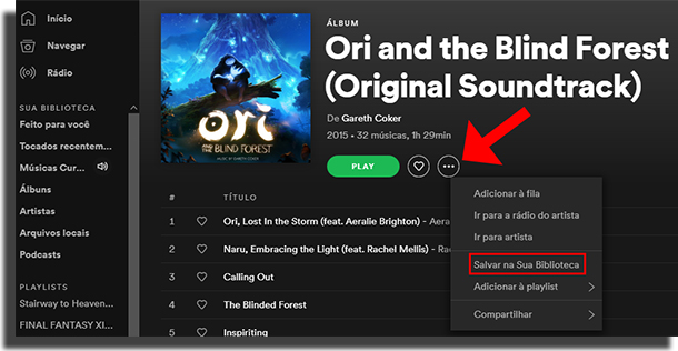 Spotify tips and tricks - save to your library