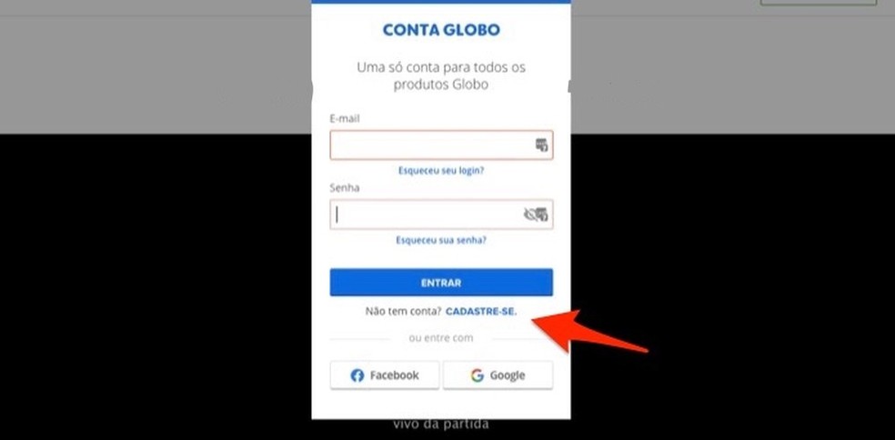 When to start the registration screen to access the live broadcast on Globoesporte of the game Athletico x Cruzeiro Photo: Reproduo / Marvin Costa