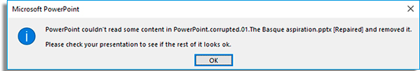damaged powerpoint file second error