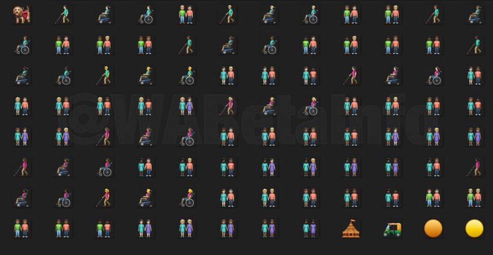 Present in the new package, emojis represent accessibility Photo: Reproduction / WABetaInfo