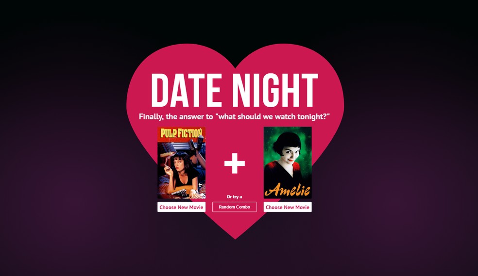 Tutorial shows how to use the Date Night service to get movie suggestions to watch with your crush Photo: Playback / Eduardo Manhes