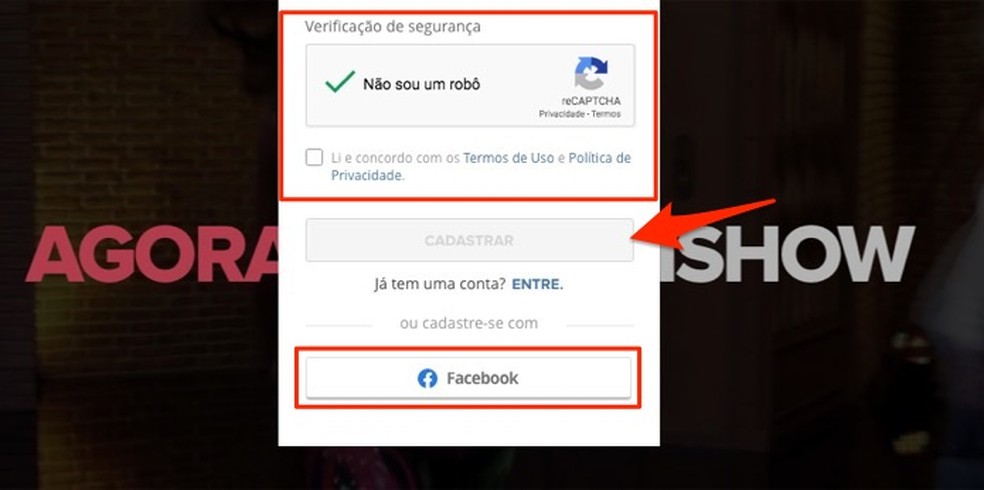 When to finish the user registration in the service Multishow Play Photo: Reproduction / Marvin Costa