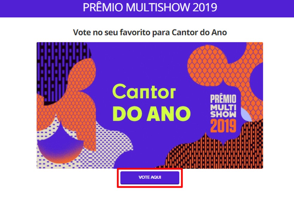 You can vote in nine Multishow Award 2019 categories Photo: Reproduction / Rodrigo Fernandes