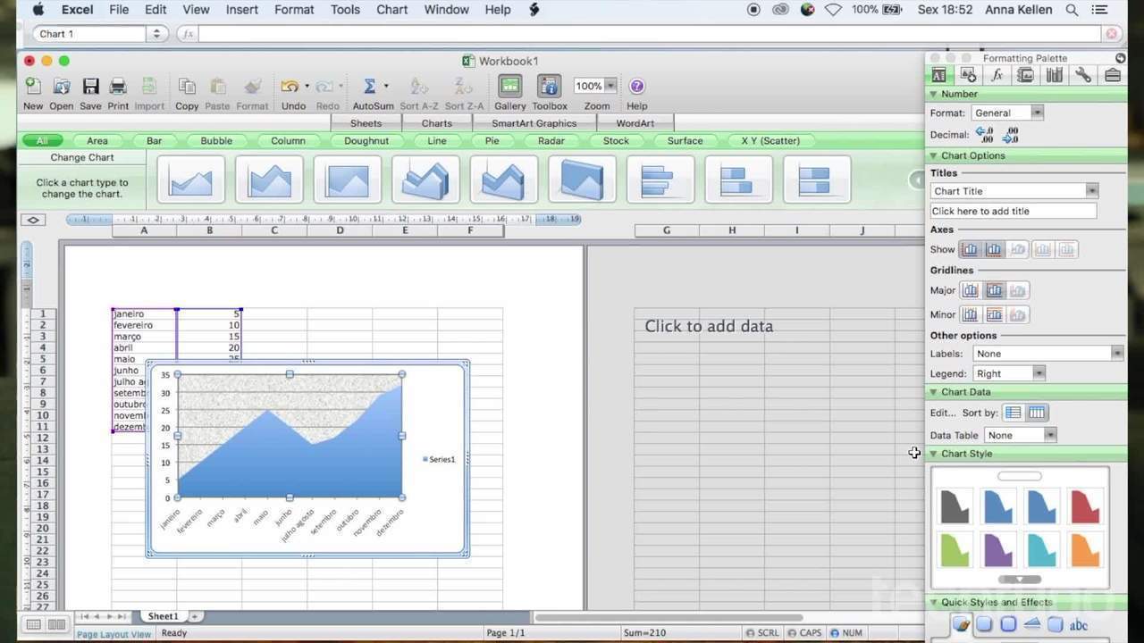 How to create charts in Microsoft Excel