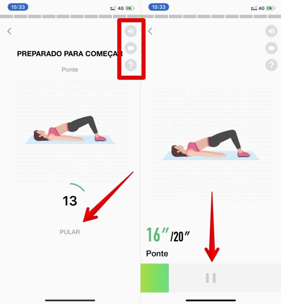 Follow the instructions given by the app Stretching exercises Photo: Reproduction / Helito Beggiora