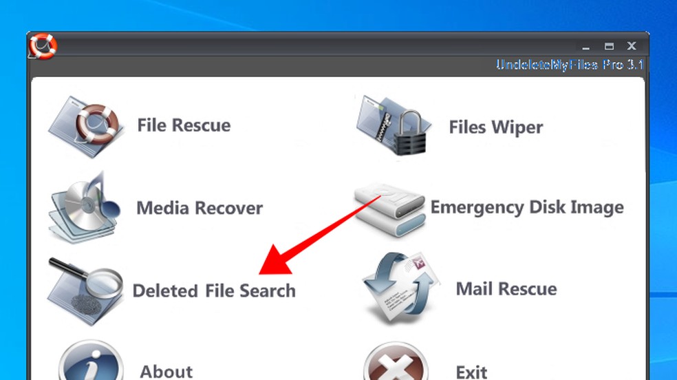 Access UnDeleteMyFiles Pro Recovery Tool Photo: Reproduction / Paulo Alves