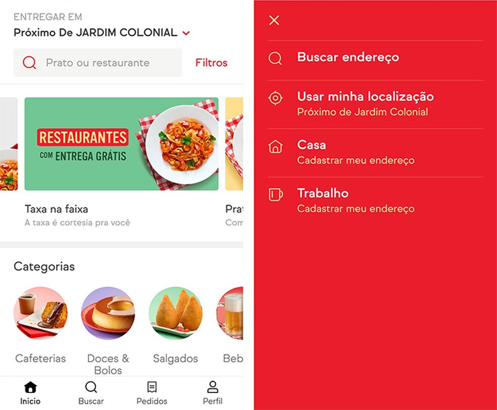 New version of iFood app has layout similar to the main program Photo: Reproduction / Marcela Franco