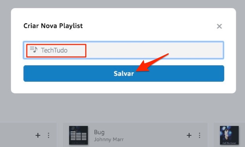 When to create a user playlist on the Prime Music streaming service Photo: Playback / Marvin Costa