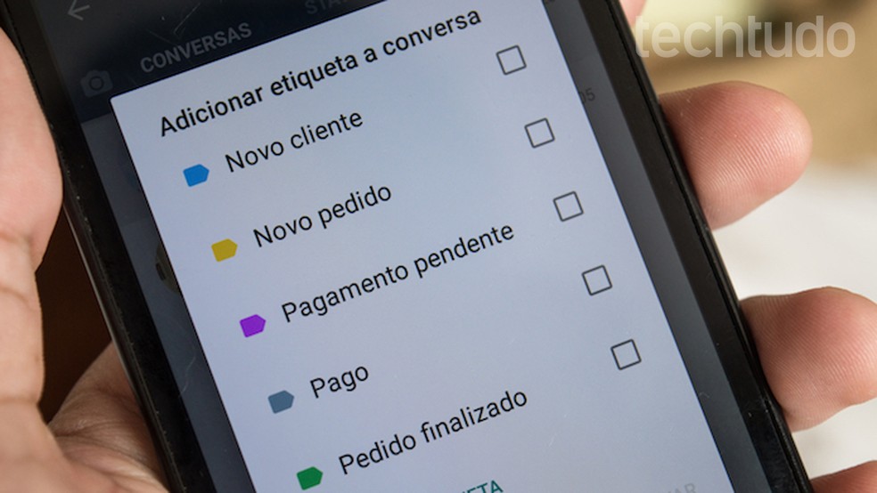 WhatsApp Business's labels function helps meet demands with more control and organization. Photo: Marvin Costa / dnetc
