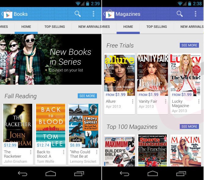 Google Play Store verse 4.0 bring new design to the Android market [Vdeo]