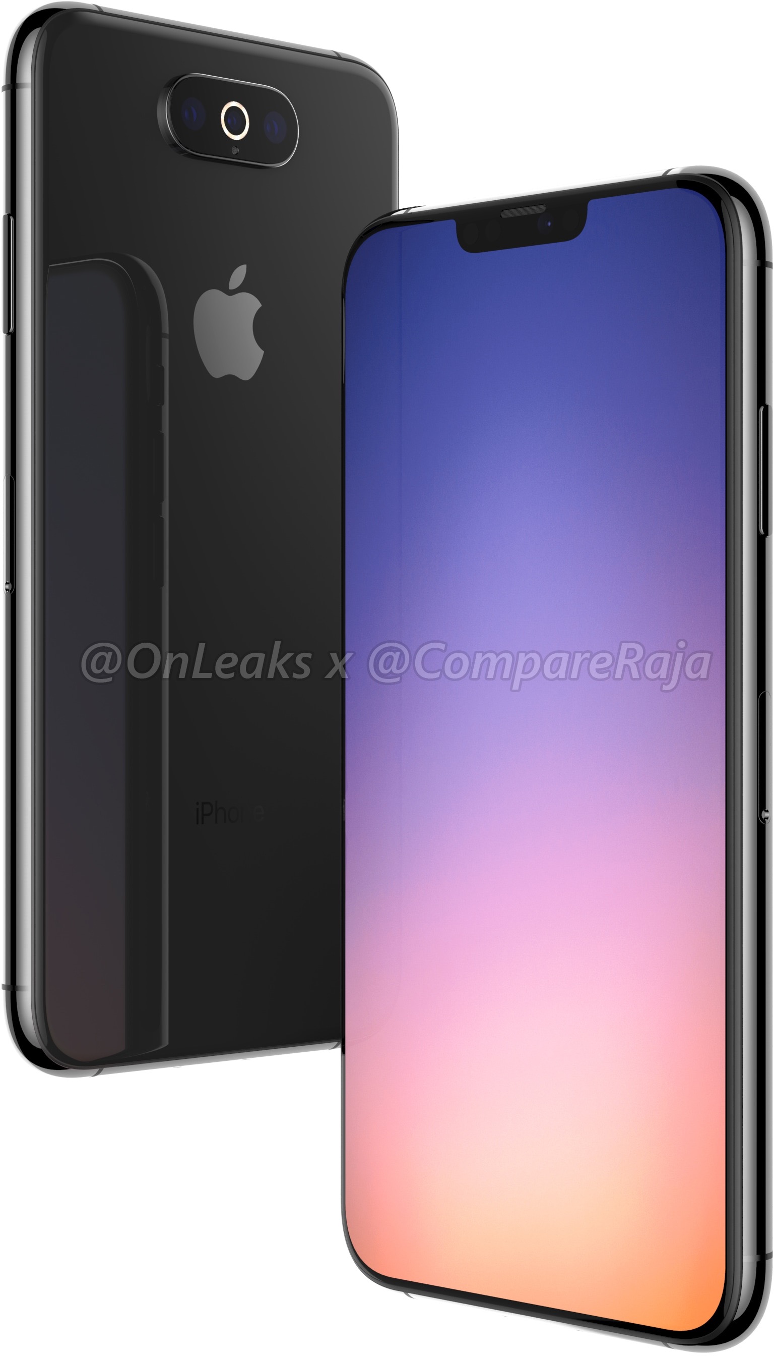 Render of a possible iPhone XS Max successor with three rear cameras