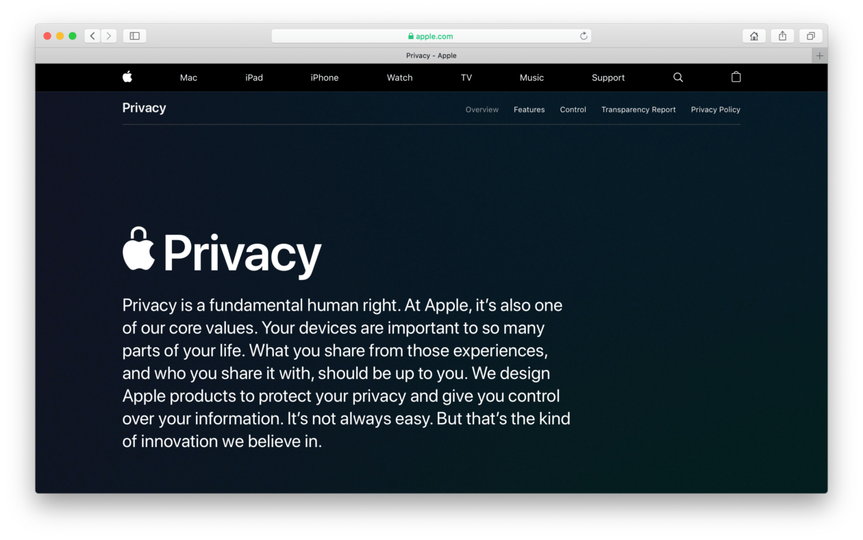 Apple reiterates its commitment to privacy with new website and documents