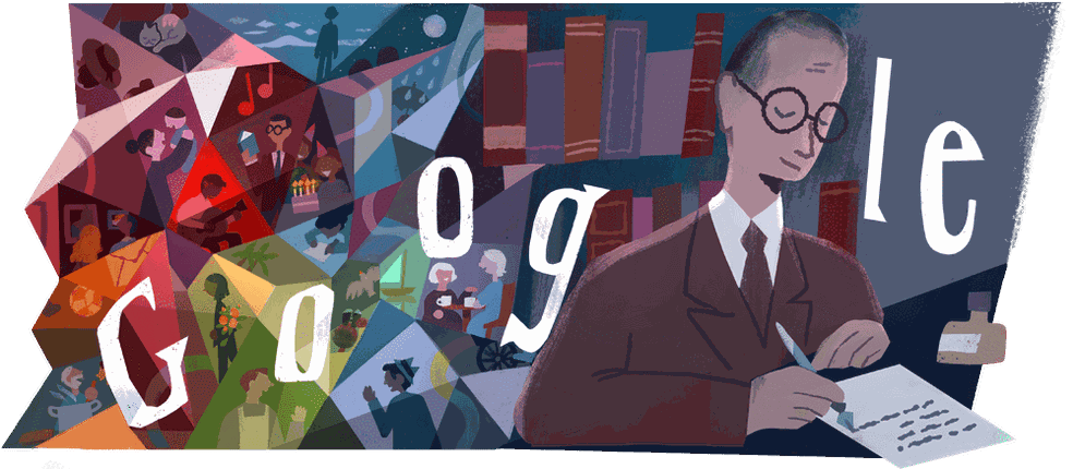 Google honors 117th birthday of Carlos Drummond de Andrade with Doodle Photo: Divulgao / Google