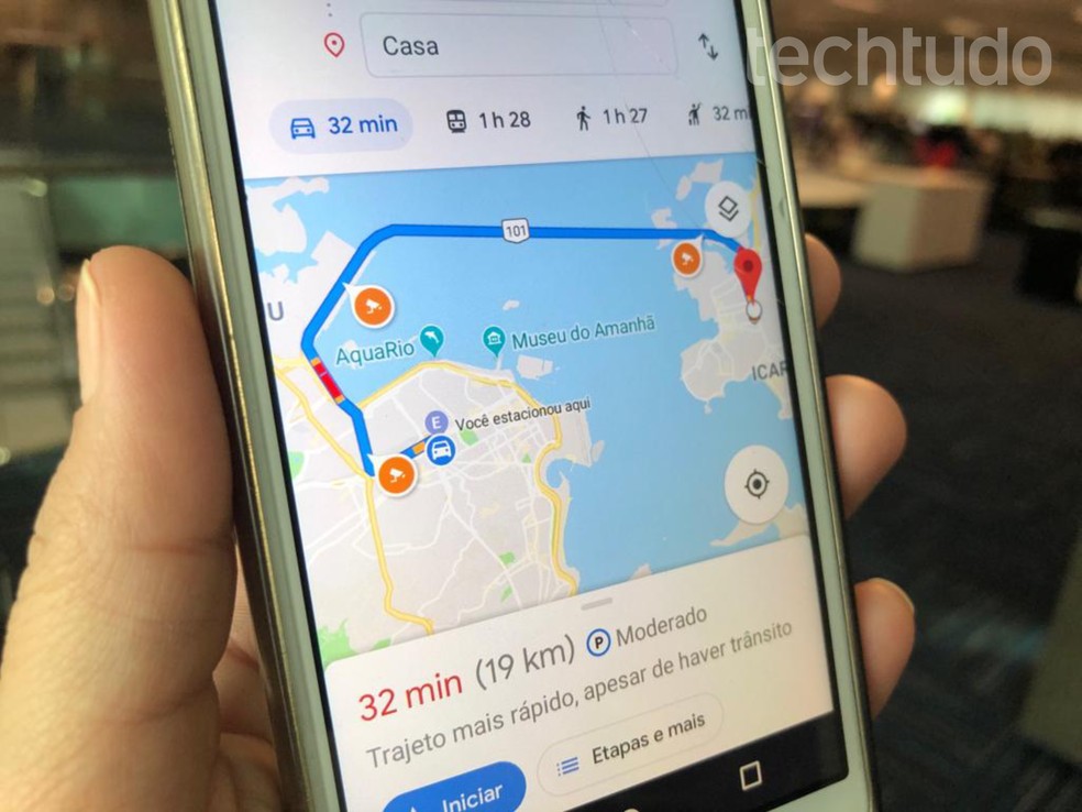 User uses the traffic verification tool to track Google Maps Photo: Nicolly Vimercate / dnetc
