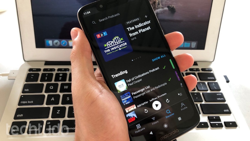 Learn how to use the Pocket Casts app to listen to mobile podcasts Photo: Playback / Helito Beggiora