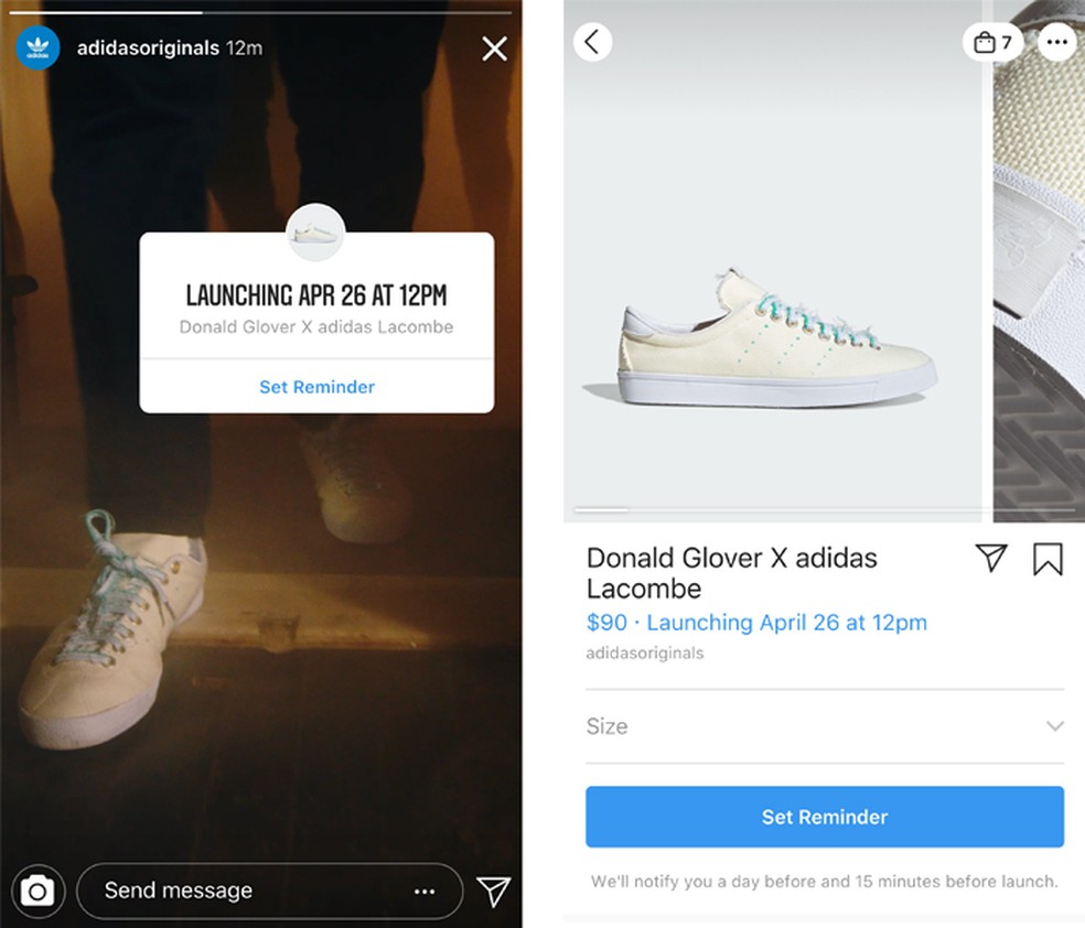 New sticker lets you create a product launch on Instagram Photo: Divulgao / Instagram