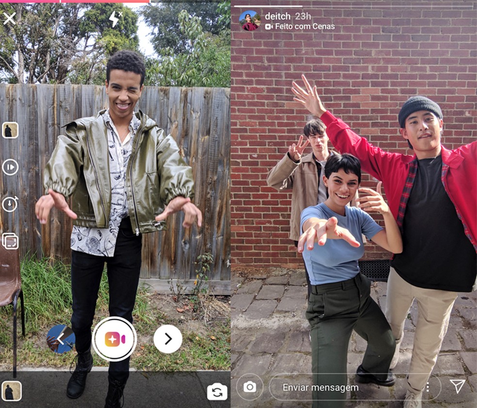 Scenes from Instagram Stories lets you record short clips Photo: Divulgao / Instagram