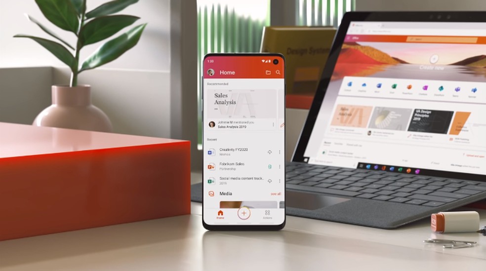 New Microsoft Office application brings Word, Excel, and PowerPoint together in one environment Photo: Reproduo / Microsoft