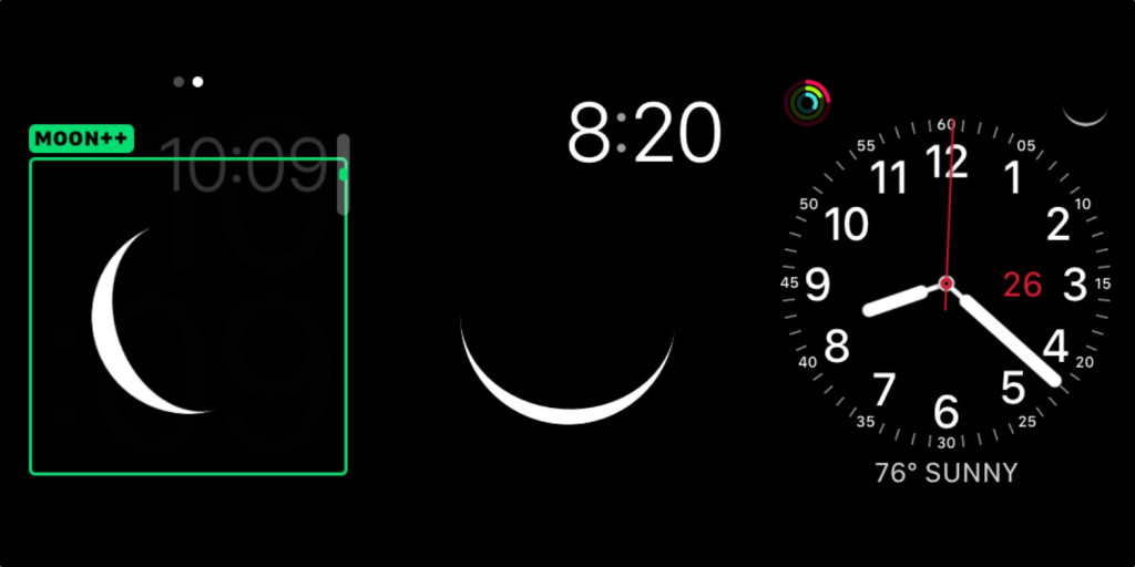Moon ++ shows Moon phases as a complication for your Apple Watch