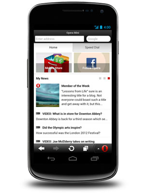 Opera Mini Update for Android Brings Custom Homepage