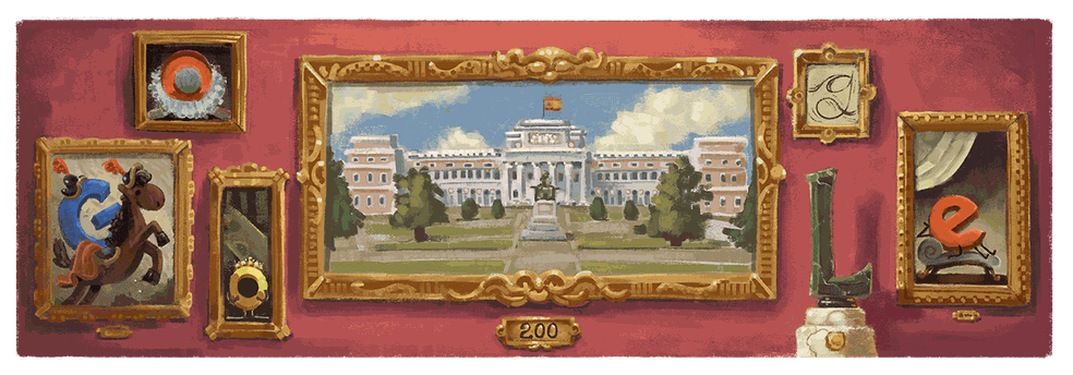 Google celebrates the Prado Museum's bicentennial with a doodle Photo: Divulgao / Google