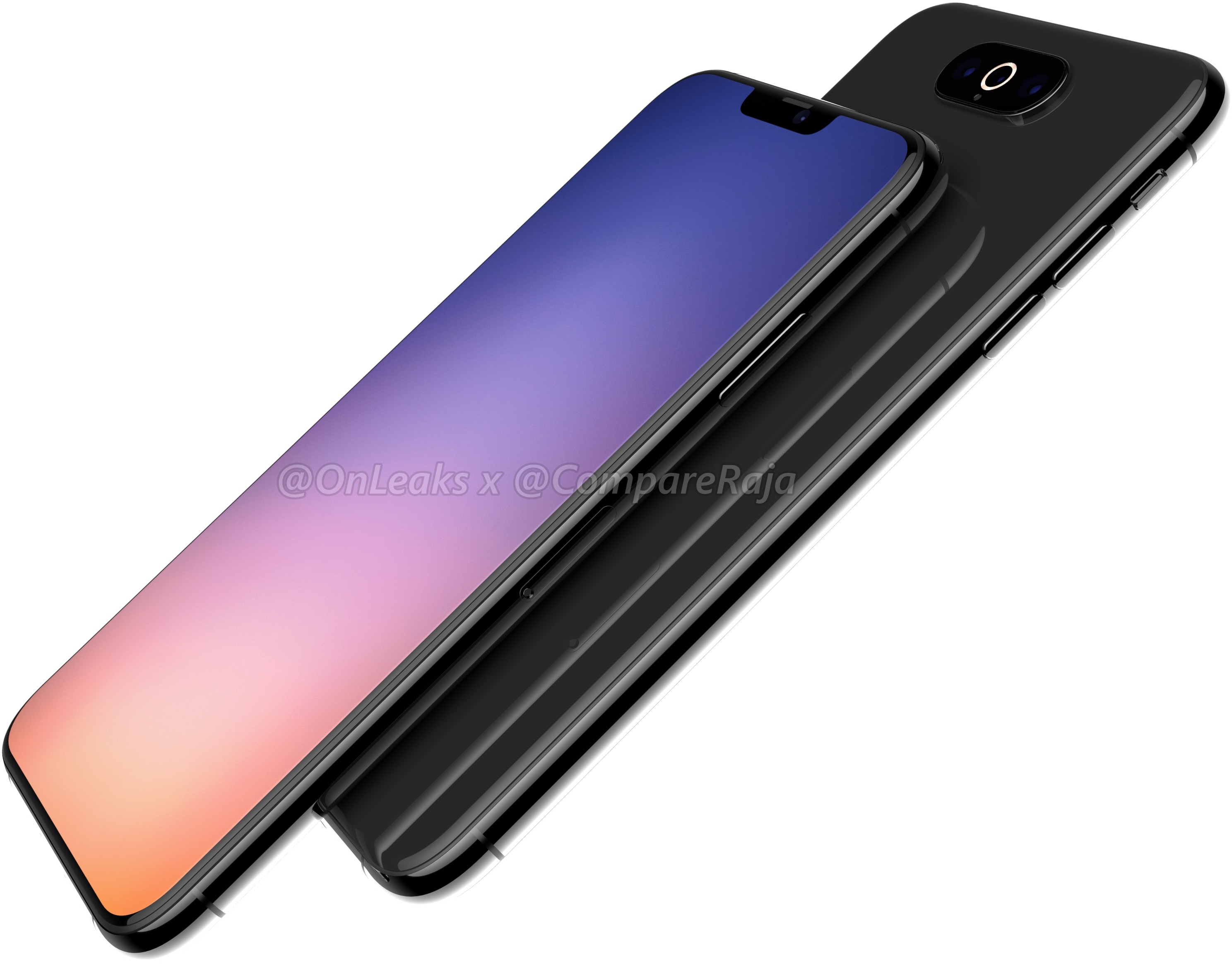 Render of a possible iPhone XS Max successor with three rear cameras