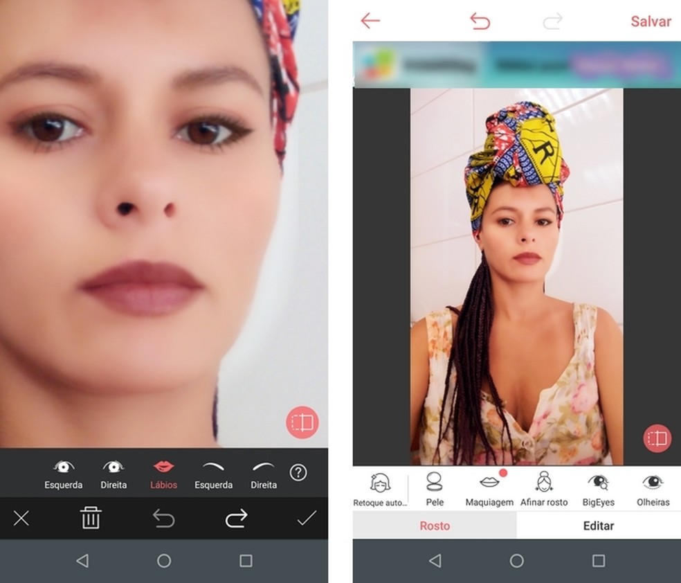 InstaBeauty brings virtual makeup and other photo beautification tools Photo: Reproduo / Raquel Freire