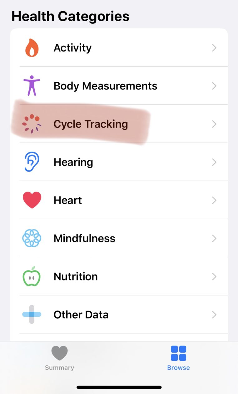 Cycle Tracking