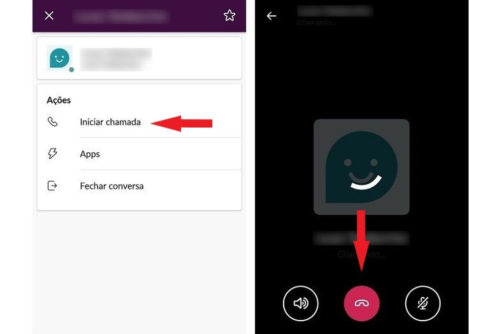 Click "Start Call" to chat via audio with other Slack contributors. Photo: (Playback / Maria Dias)