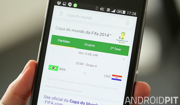 Google Now integrates features with the 2014 FIFA World Cup