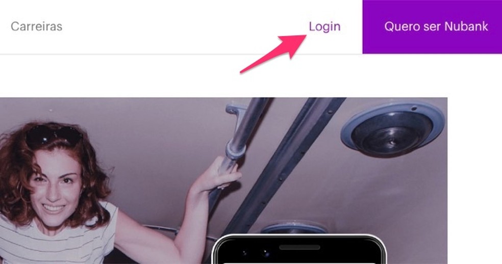 By accessing the login page for a Nubank account via PC Photo: Reproduction / Marvin Costa