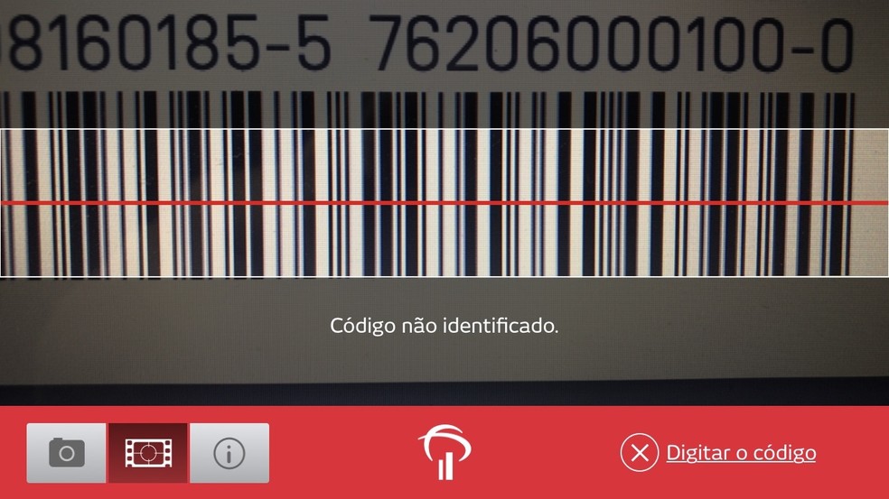   You can identify the barcode using the camera or by entering the numbers manually. Photo: Reproduction / Rodrigo Fernandes
