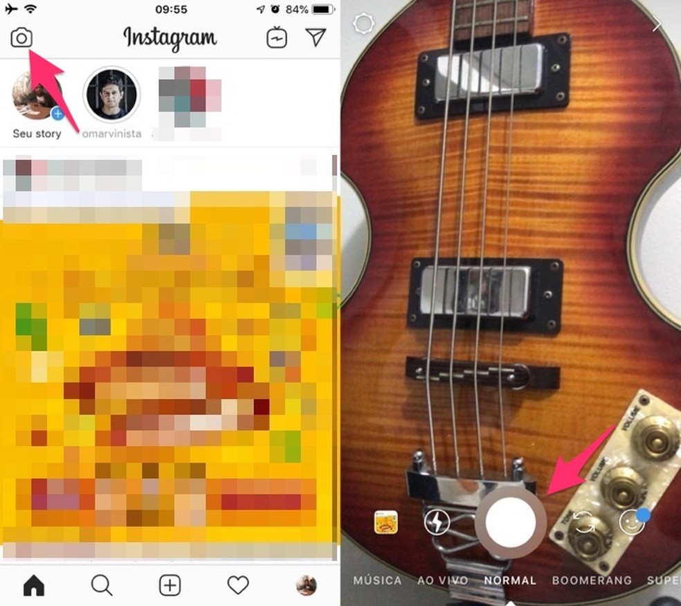 By creating an Instagram Stories post to use music questions Photo: Reproduction / Marvin Costa
