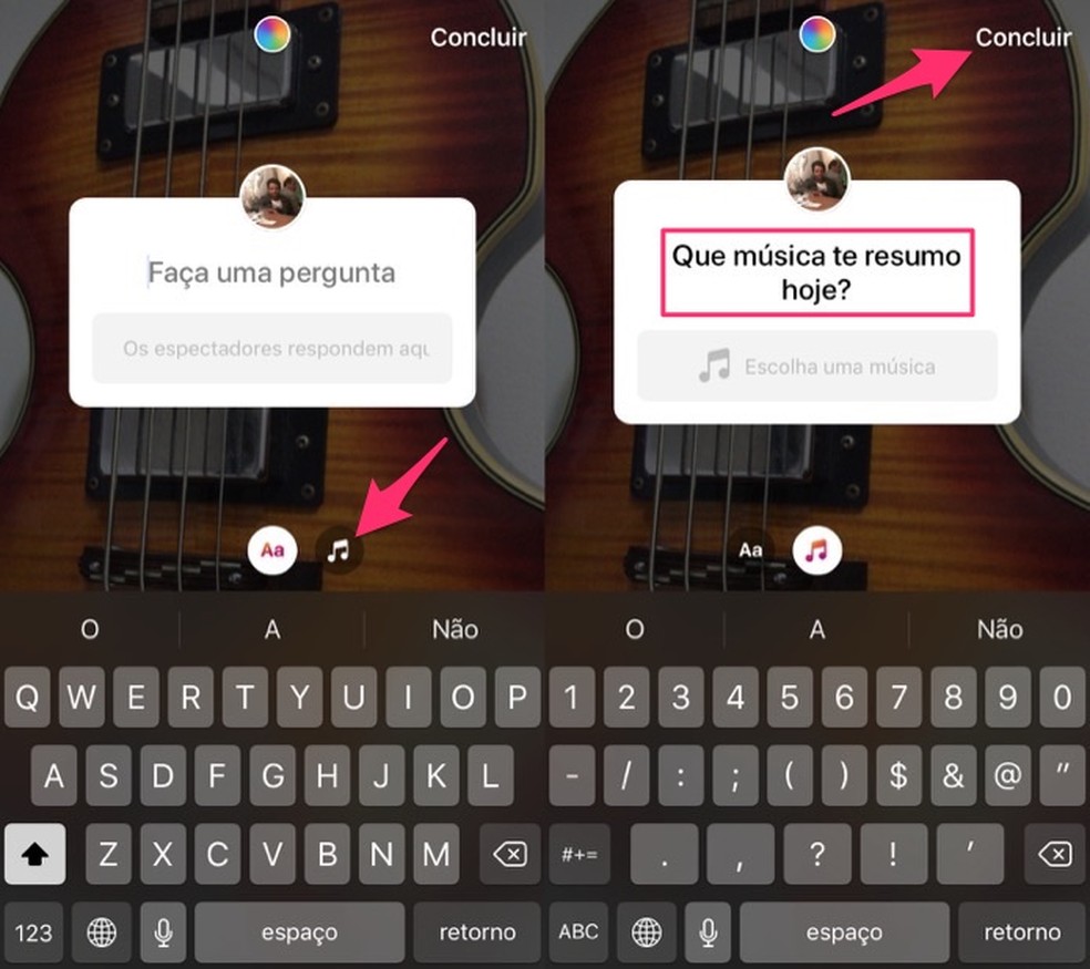 When to set a music question on Instagram Stories Photo: Reproduction / Marvin Costa