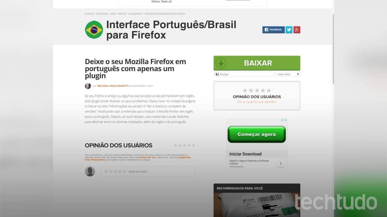 How to change the language of Firefox to Portuguese