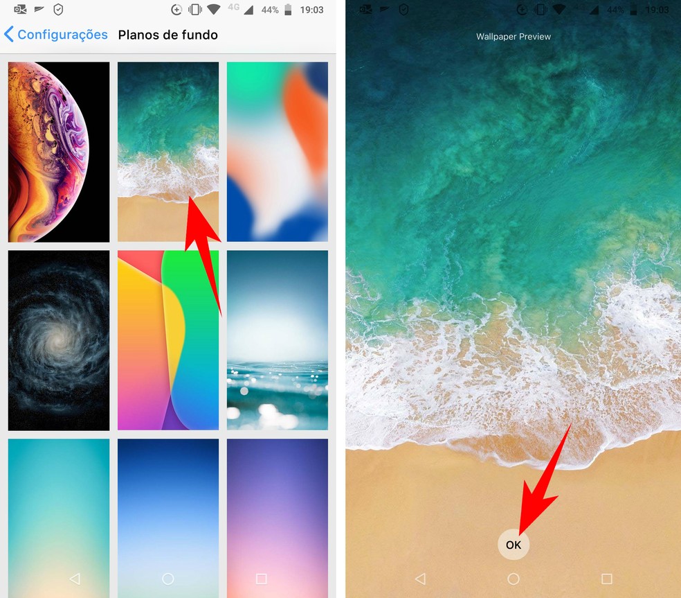 Launcher Simulator iOS 13 lets you put iOS background on Android phone Photo: Reproduo / Rodrigo Fernandes