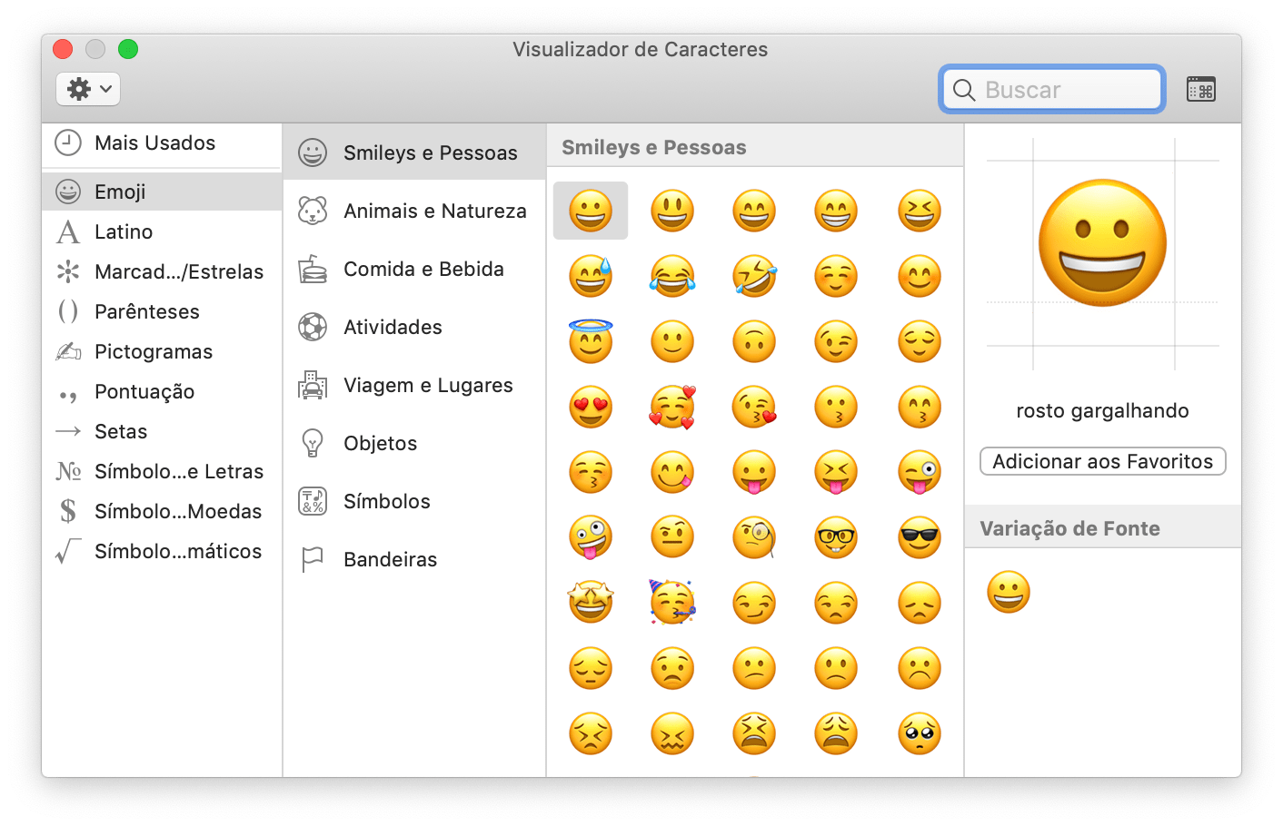 Viewing emojis and special symbols in macOS