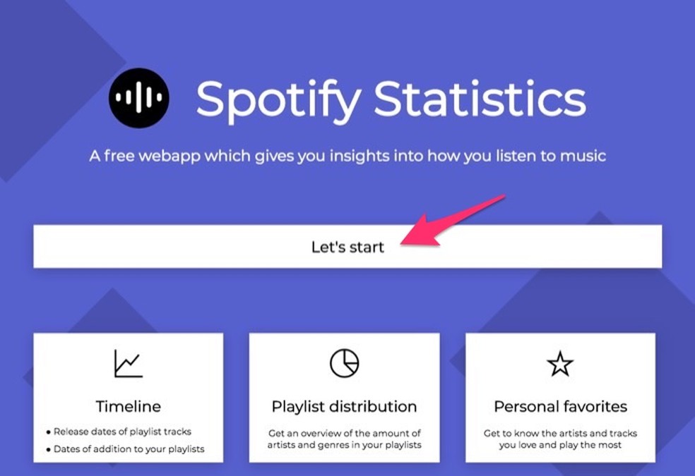 When to view the Spotiy Statistics service login screen Photo: Reproduction / Marvin Costa