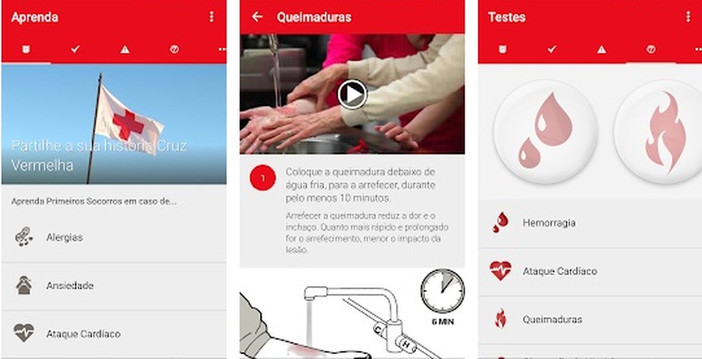 Learn first aid with this Red Cross app Photo: Divulgation / FICR First Aid