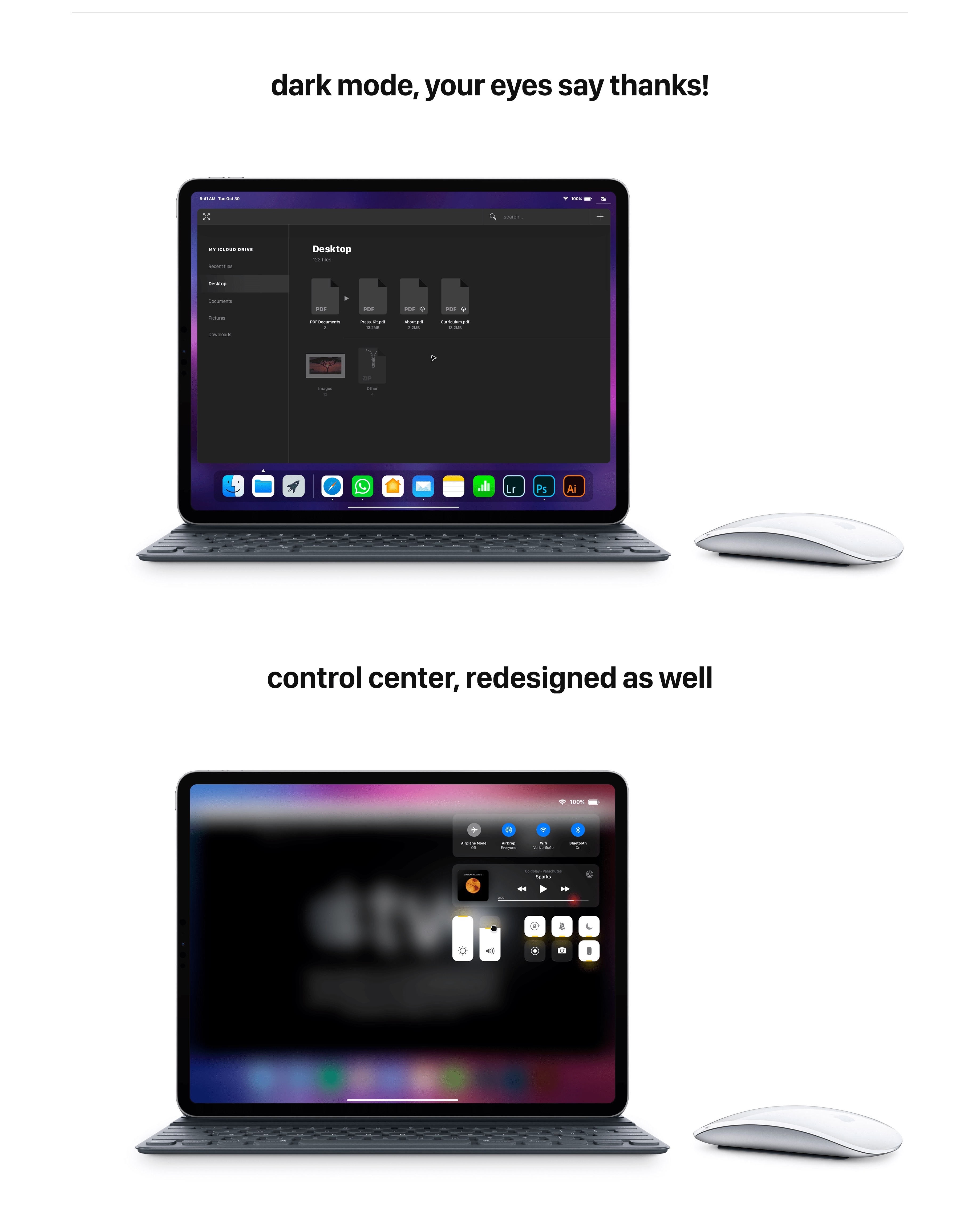 IPad concept with mouse