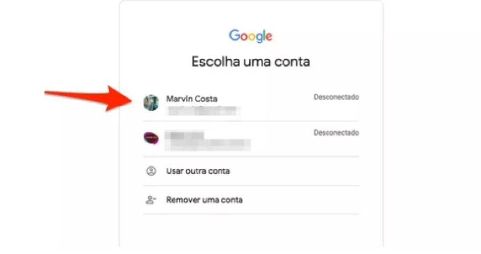When accessing a Google account to use Google Forms Photo: Reproduo / Marvin Costa