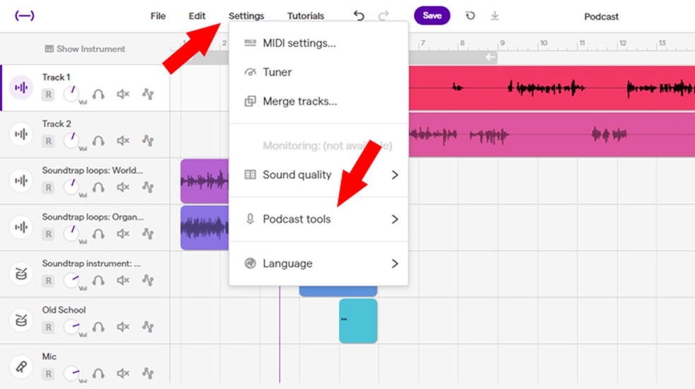Transcribe your audio with Soundtrap Photo: Playback / Gabrielle Ferreira
