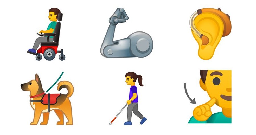 Google will also launch new emojis for people with disabilities Photo: Playback / Google