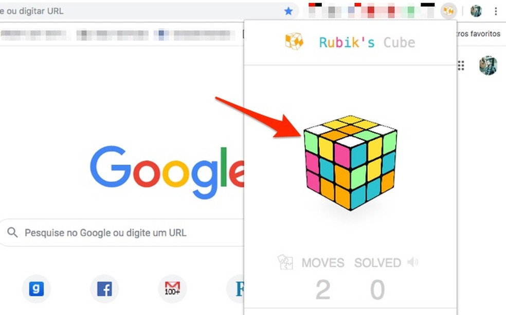 Colorful Rubik's Cube Magic Cube for Chrome Photo: Reproduction / Marvin Costa