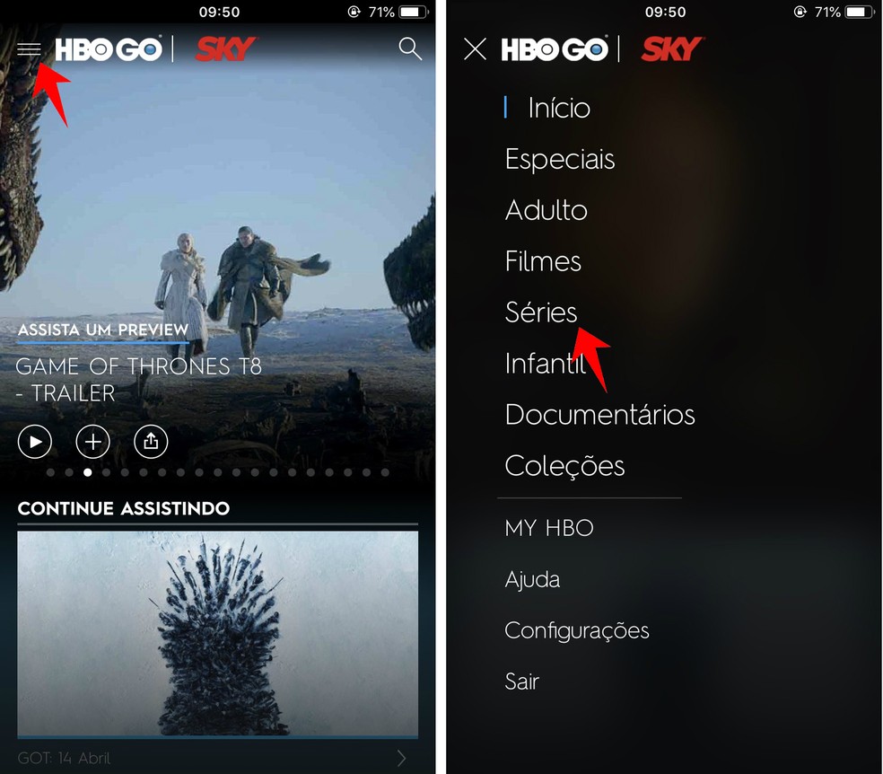 Browse the series catalog to watch Game of Thrones on HBO Go Photo: Reproduction / Rodrigo Fernandes