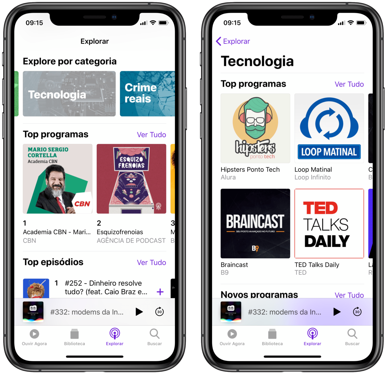 Apple Podcasts iPhone Sees