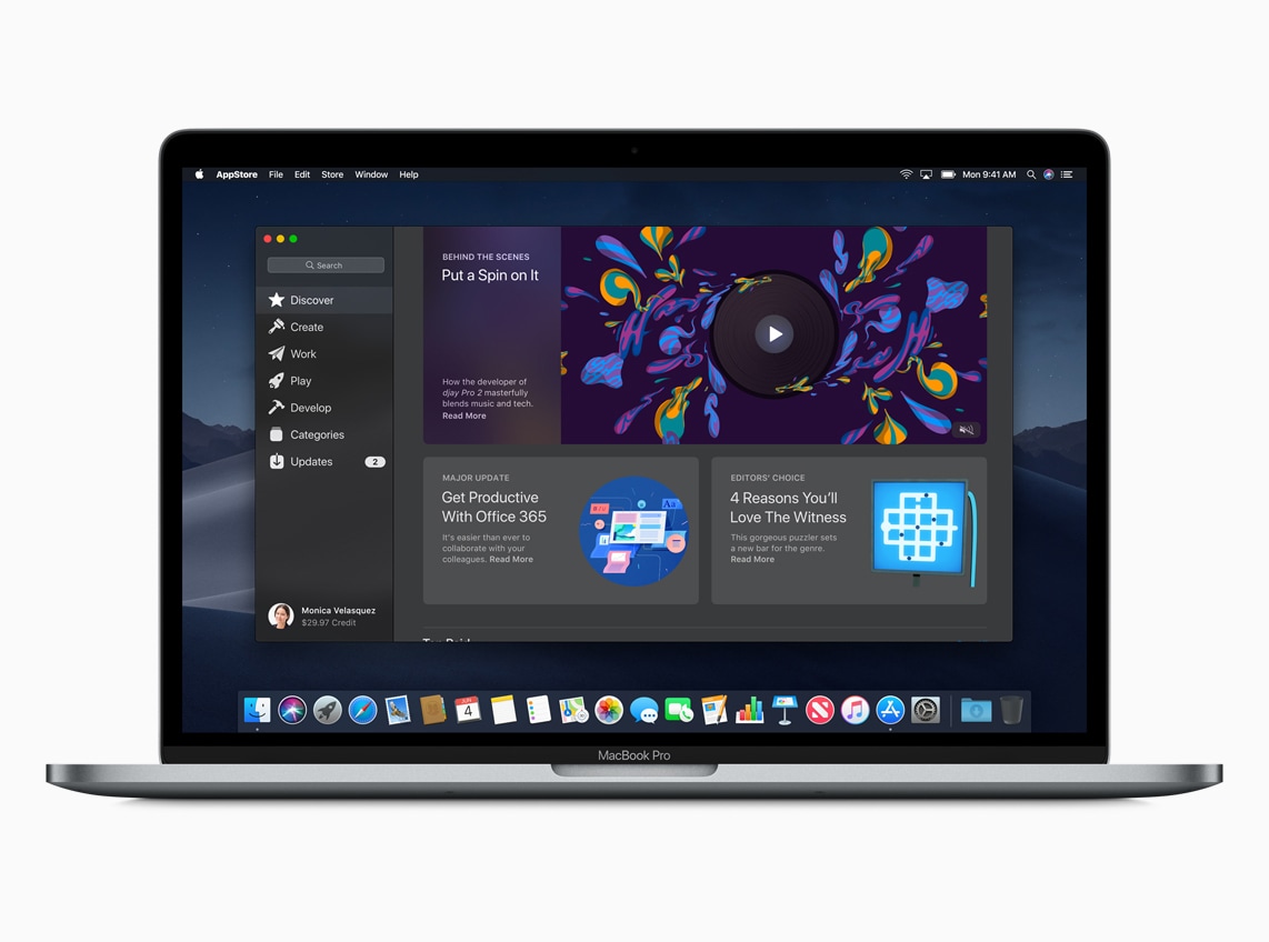 Mac App Store on macOS Mojave
