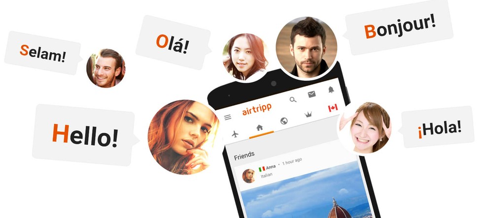 Airtripp app helps you meet people from other countries Photo: Divulgao / Airtripp