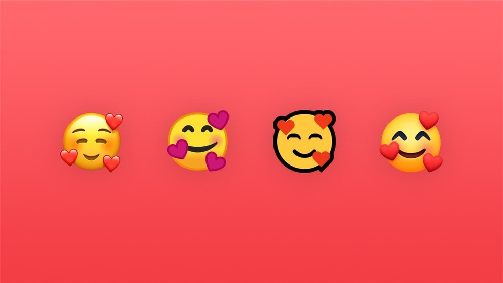 Face with three hearts was elected favorite emoji of 2019 Photo: Divulgao / Emojipedia